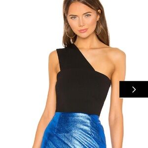 Superdown one shoulder bodysuit, like new worn once xs